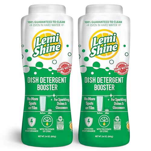 Lemi Shine Natural Dish Detergent Booster - Hard Water Stain Remover - Multi-Use Citric Acid Cleaner - 24 oz (2 Pack) - Image 4