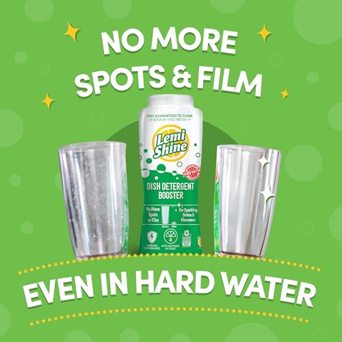 Lemi Shine Natural Dish Detergent Booster - Hard Water Stain Remover - Multi-Use Citric Acid Cleaner - 24 oz (2 Pack) - Image 2