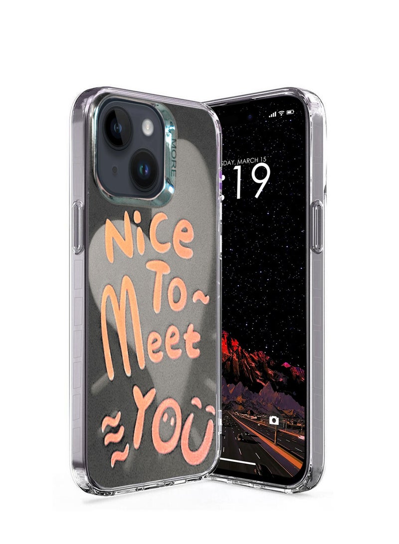 Wtech More Series Colorful Design Protective Case Cover For Apple iPhone 13 2021 Black/Grey - Image 5