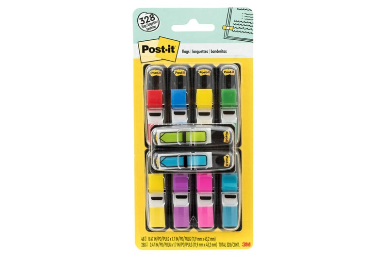 Post-it Flags Value Pack, 35/Dispenser, 8 Dispensers/Pack, .47 in Wide, Assorted Colors, Includes 48 Free Arrow Flags (683-VAD1) - Image 1