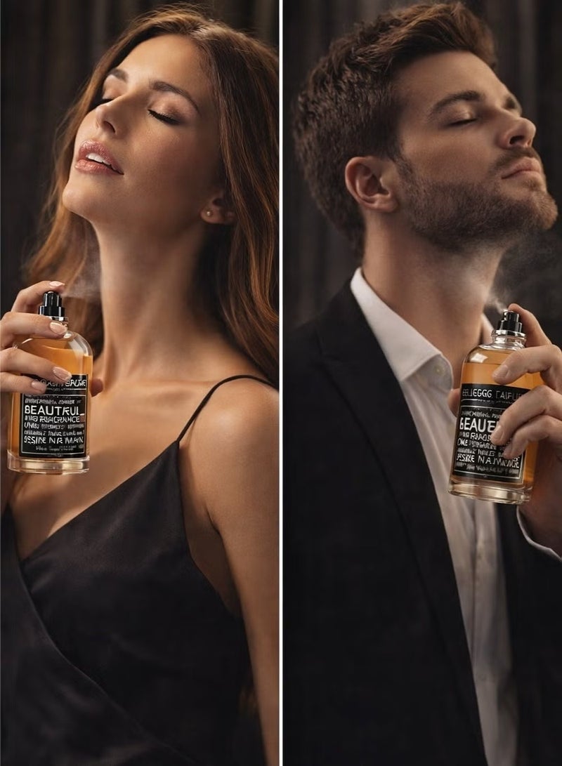 Linea De Bella Elegant Aura EDP 200ml – Premium Long Lasting Unisex Fragrance with Amber Warmth, Deep Woods & Modern Luxury for Everyday Use in arabic - Image 2