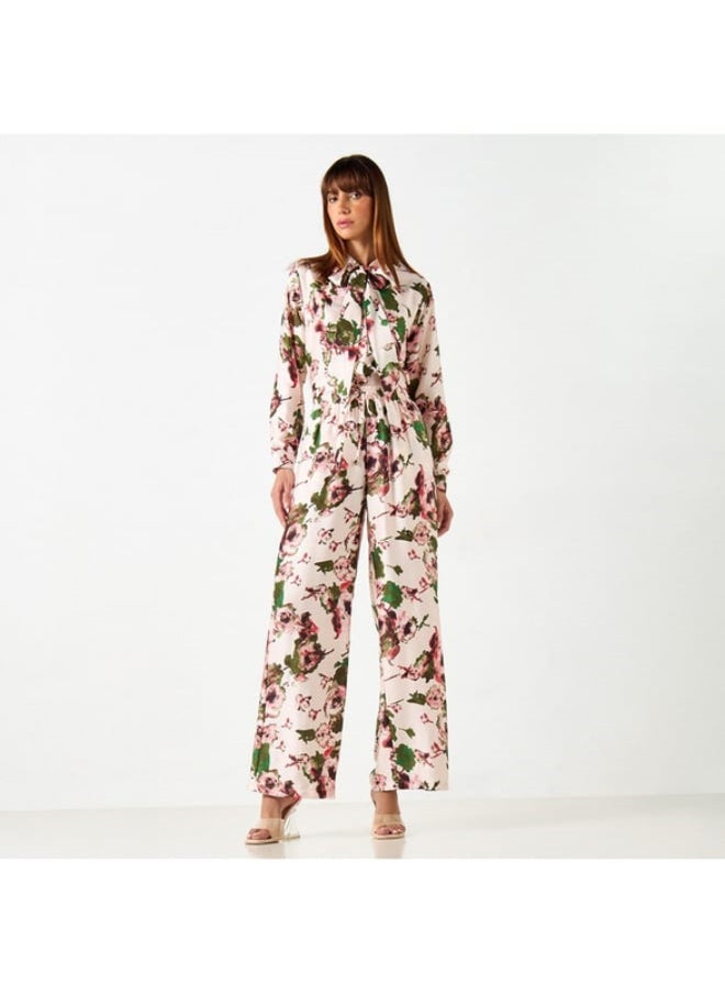 2Xtremz - 2Xtremz All-Over Print Wide Leg Pants with Drawstring Closure and Pockets - Image 1