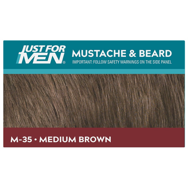 JUST FOR MEN Color Gel Mustache & Beard M-35 Medium Brown 1 ea (Pack of 6) - Image 3