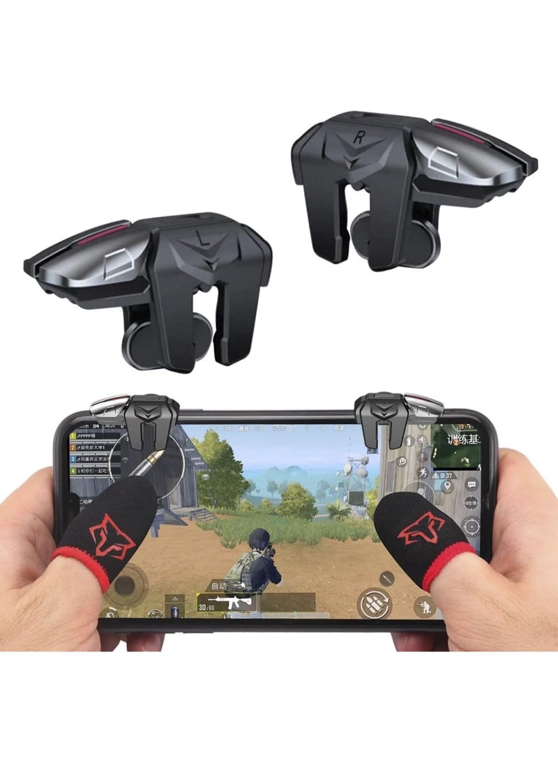 Sarafox F6 Cell Phone Triggers with 4 Buttons L1R1 L2 R2 + Gamer Thimbles - Image 1