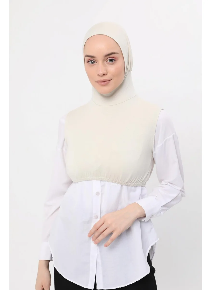 التوبة Zero Sleeves Neck Collar Bonnet Half Body