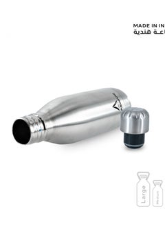 Atlasware Water Bottle with a Capacity of 350 ml, Stainless Steel Water Bottle that keeps Cold for 34 Hours and Keeps Heat for 12 Hours, Silver  - Image 3