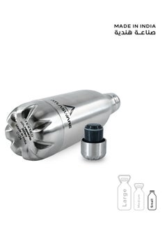 Atlasware Water Bottle with a Capacity of 350 ml, Stainless Steel Water Bottle that keeps Cold for 34 Hours and Keeps Heat for 12 Hours, Silver  - Image 4