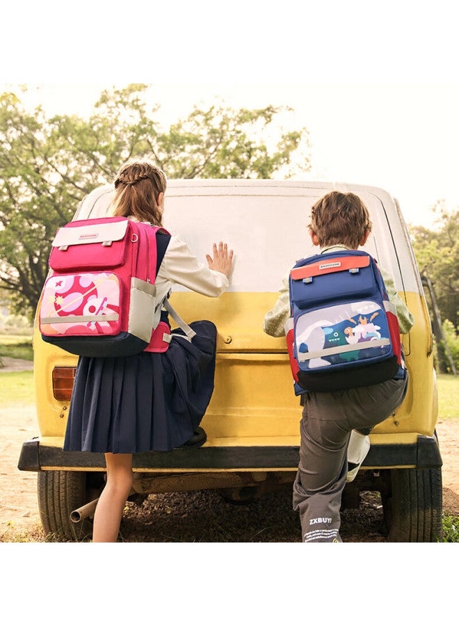 Back Care Backpack For Primary School Students, Spine-protecting, Load-reducing, Stylish, Large-capacity Backpack, Princess Purple/b25-162b - Image 2