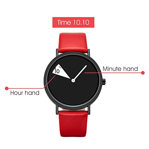 SHENGKE Creative Watch Ultra-Thin Strap Casual Fashion Quartz Minimalist Watch Red - Image 3