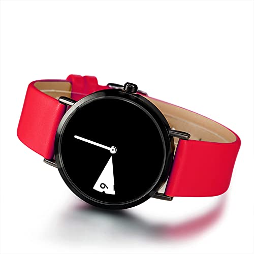 SHENGKE Creative Watch Ultra-Thin Strap Casual Fashion Quartz Minimalist Watch Red - Image 2