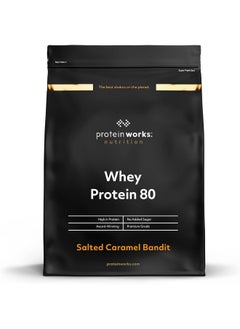 THE PROTEIN WORKS Whey Protein 80 Powder Low Calorie Protein Shake Whey Protein Shake 14 Servings Salted Caramel Bandit 500G  - Image 5