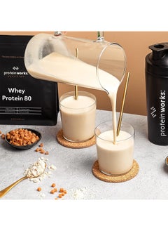 THE PROTEIN WORKS Whey Protein 80 Powder Low Calorie Protein Shake Whey Protein Shake 14 Servings Salted Caramel Bandit 500G  - Image 3