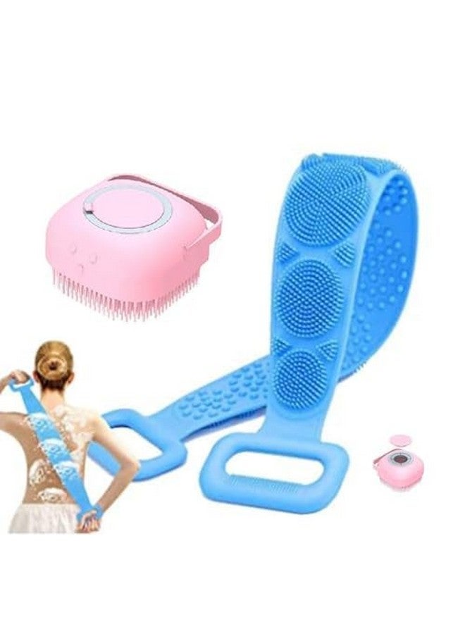 Wazdorf Wazdorf Silicone Body Back Scrubber, Double Side Bathing Brush for Skin Deep Cleaning Massage, Dead Skin Removal Exfoliating Belt for Shower, Body Brush for Bathing… - Image 1