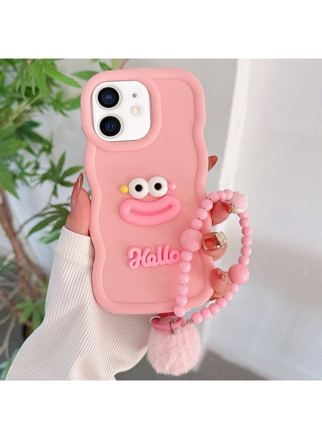 S-TOP Case For iPhone 11 Cartoon Sausage Mouth TPU Phone Case with Bead Chain - Image 1