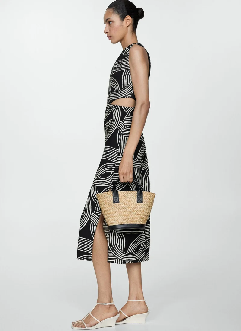 MANGO Geometric Print Dress