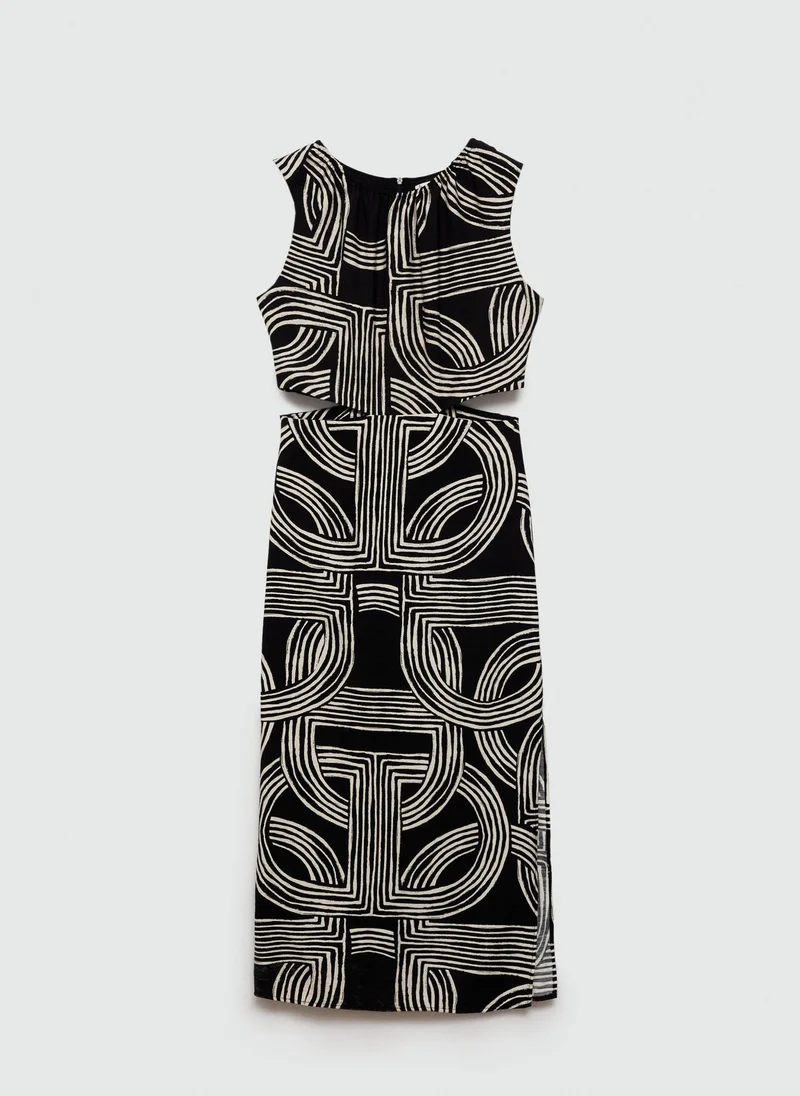 MANGO Geometric Print Dress