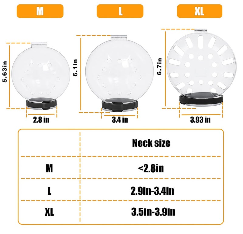Hoqqf Cat Transparent Muzzle with Breathable Hood, Adjustable Kitten Astronaut Helmet Prevent from pet Biting Chewing Grooming Hoqqf, Ball Mask for Aggressive Cat(L) - Image 2