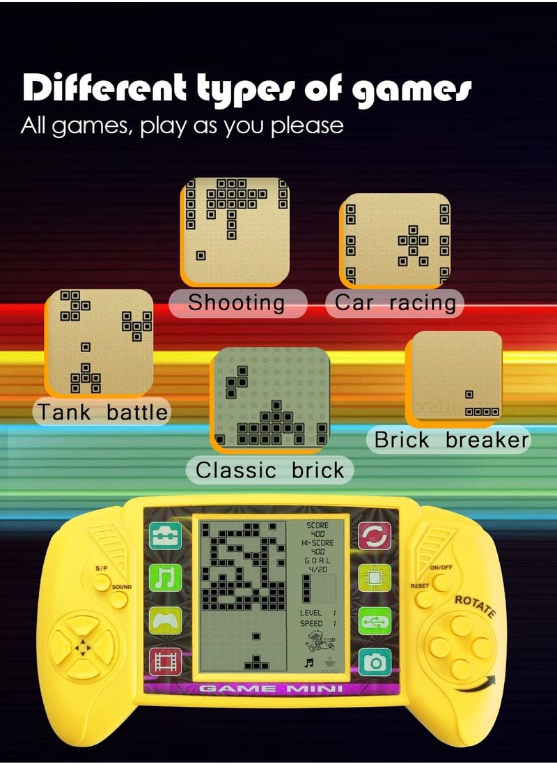 Generic - Brick Game Console, Built in 23 Puzzle Games,3.5in LCD Mini Portable Brick Game Player, Classic Brick, Tank, Brick Breaker, Racing - Image 1