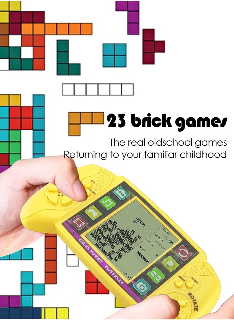 Generic - Brick Game Console, Built in 23 Puzzle Games,3.5in LCD Mini Portable Brick Game Player, Classic Brick, Tank, Brick Breaker, Racing - Image 1
