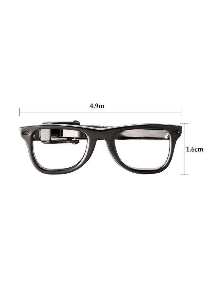 Yoursfs Black Glasses Tie Clip For Men Tie Bar Fashion Accessory Unique Tie Pin - Image 2
