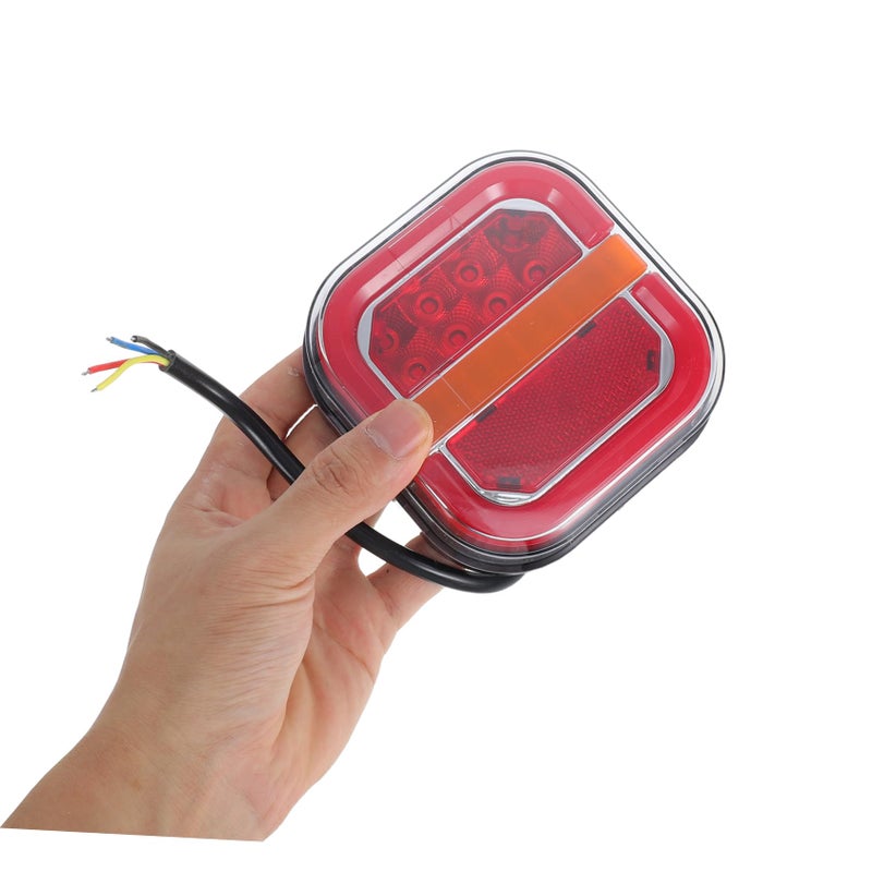 2Pcs Square LED Trailer Tail Lights High Intensity Brake Turn Signal Lights For Trucks RVs SUVs - Image 5