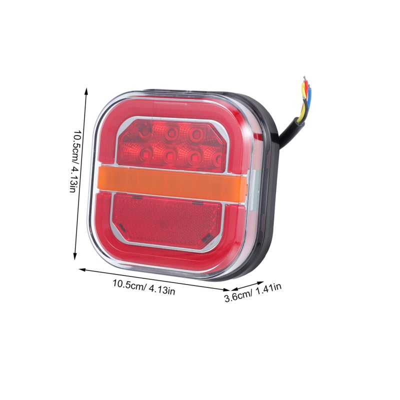 2Pcs Square LED Trailer Tail Lights High Intensity Brake Turn Signal Lights For Trucks RVs SUVs - Image 3