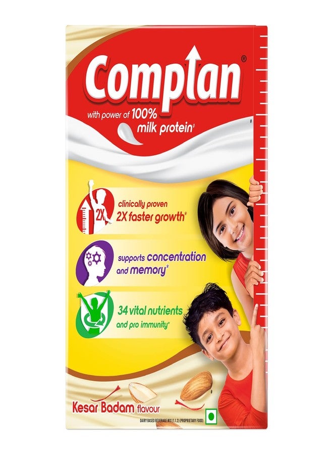 Complan Nutrition And Health Drink Royale Chocolate, 1Kg Refill Pack With Power Of 100% Milk Protein And Contrains 34 Vital Nutrients & Nutrition And Health Drink Kesar Badam 500G - Powder - Image 5