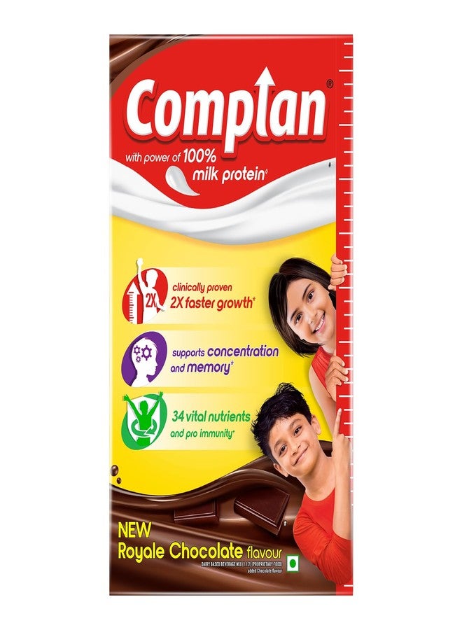 Complan Nutrition And Health Drink Royale Chocolate, 1Kg Refill Pack With Power Of 100% Milk Protein And Contrains 34 Vital Nutrients & Nutrition And Health Drink Kesar Badam 500G - Powder - Image 2