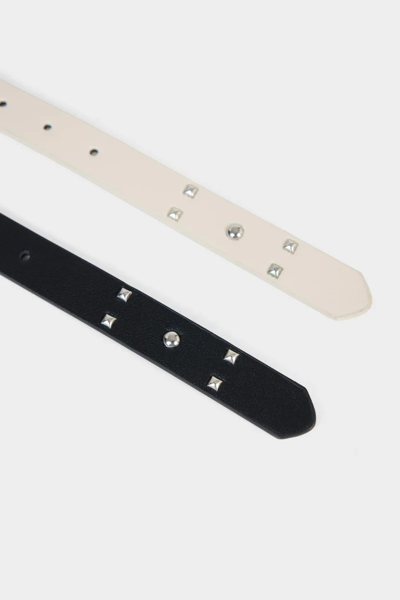 Defacto  Woman 2 piece Faux Leather Belt for Women | Best Price UAE
