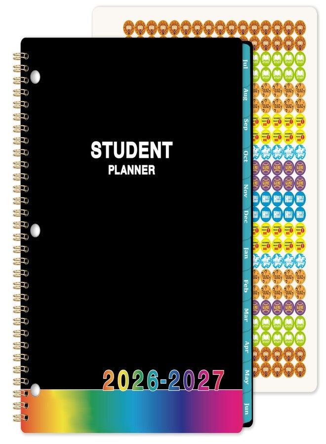 Artfan Student Planner 2026-2027 - School Planner 2026-2027, July 2026 - June 2027, 9" x 11", 3-Hole Punched Academic Planners with Stickers, Calendar Planner Weekly and Monthly for Middle or High School - Image 1