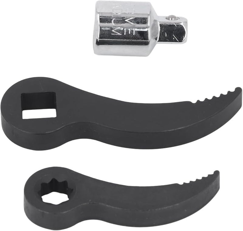Heavy Duty 3 8in Star to 1 2in Square Serrated Pry Bar Wrench Adapter Black CRV Steel - Image 2