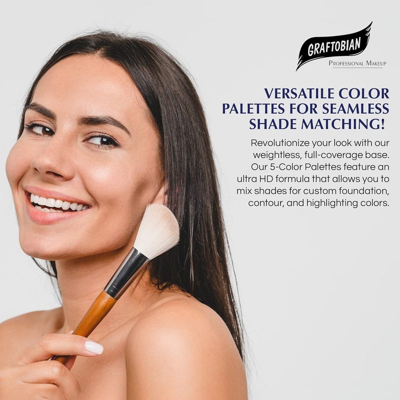 Graftobian HD Glamour Creme Foundation Palette, Cool #1 - Image 3