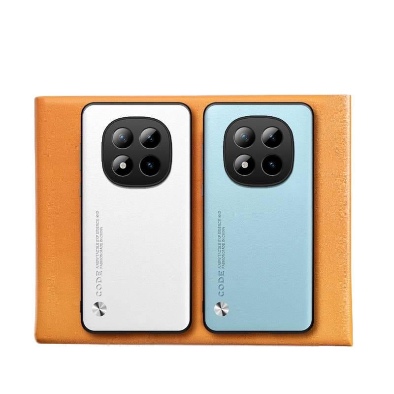 غطاء واقي بملمس جلد لـ Redmi Note 15 مع مقاوم للصدمات وحماية من السقوط مع مقاوم للصدمات مع قبضة مضادة للانزلاق مع مقاوم للخدش باللون بنفسجي مضاد للانزلاق باللون الأحمر باللون البن. - Image 1