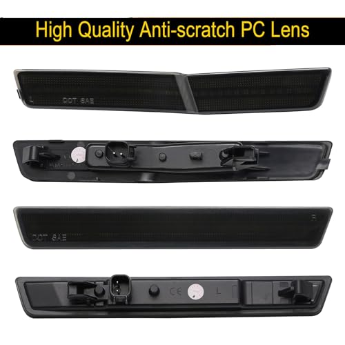 R&F Auto 4PCS White LED Side Marker Lights Replacement for Challenger SRT Hellcat 2018-2023, R/T Scat Pack Widebody, Redeye Super Stock Jailbreak Demon, 2pcs Front and 2PCS Rear Side Fender Lamps - Image 5