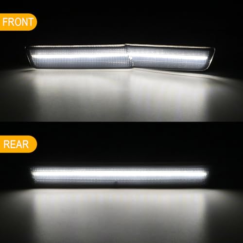 R&F Auto 4PCS White LED Side Marker Lights Replacement for Challenger SRT Hellcat 2018-2023, R/T Scat Pack Widebody, Redeye Super Stock Jailbreak Demon, 2pcs Front and 2PCS Rear Side Fender Lamps - Image 3