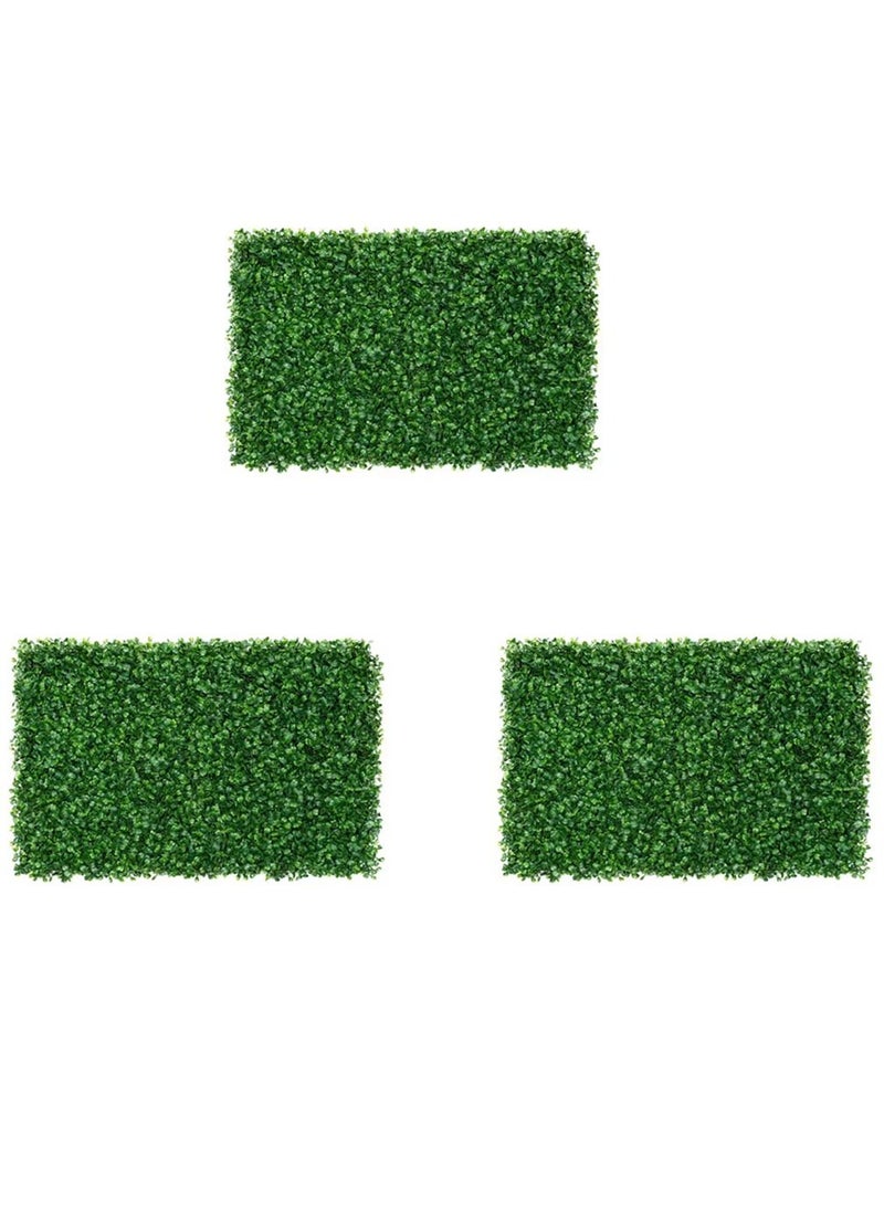 LINGWEI LINGWEI Artificial Wall Grass UV Boxwood Hedge Wall Panels Artificial Grass,Green Wall Grass, Fake Hedge for Decor Privacy Fence Indoor, Outdoor Garden Backyard 3pcs  - Image 1