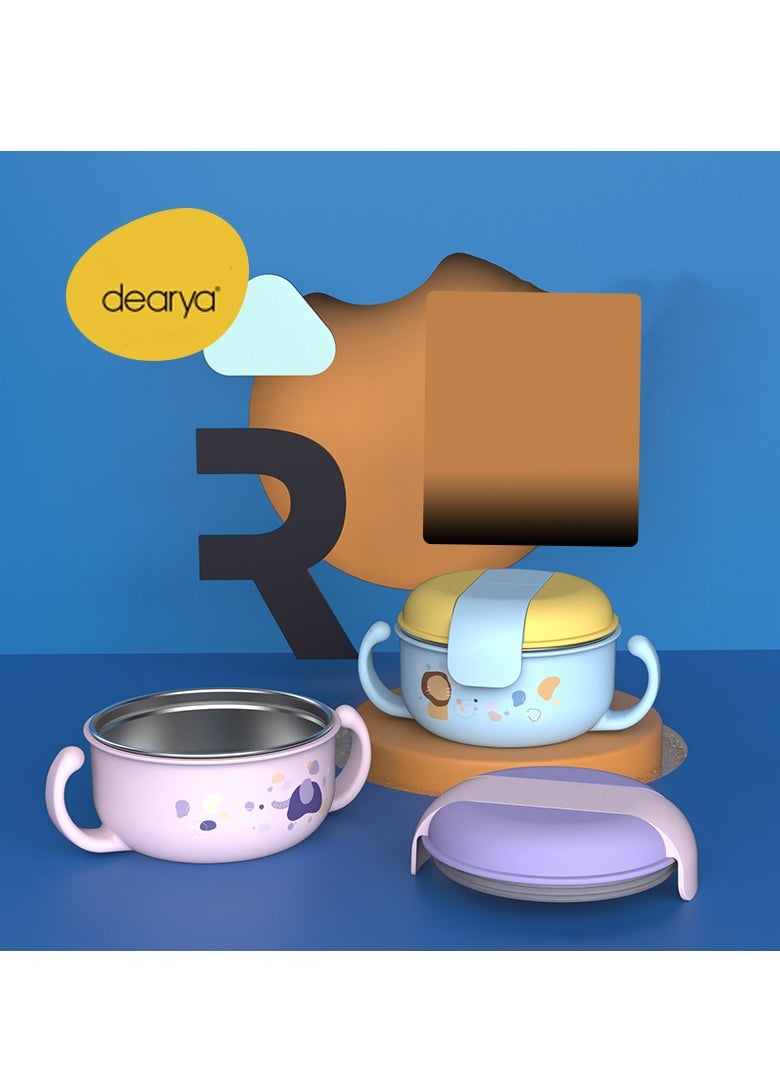 Generic - Bowl for Kids with Internal Plate of  Stainless steel with double handle - Image 1