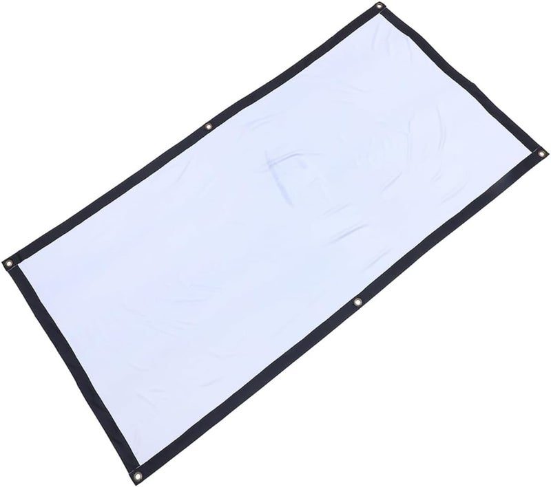 GALPADA Foldable Projector Screen with Hooks Polyester Anti-Crease Black White Projection Surface for Indoor Outdoor Home Theater Office School - Image 1