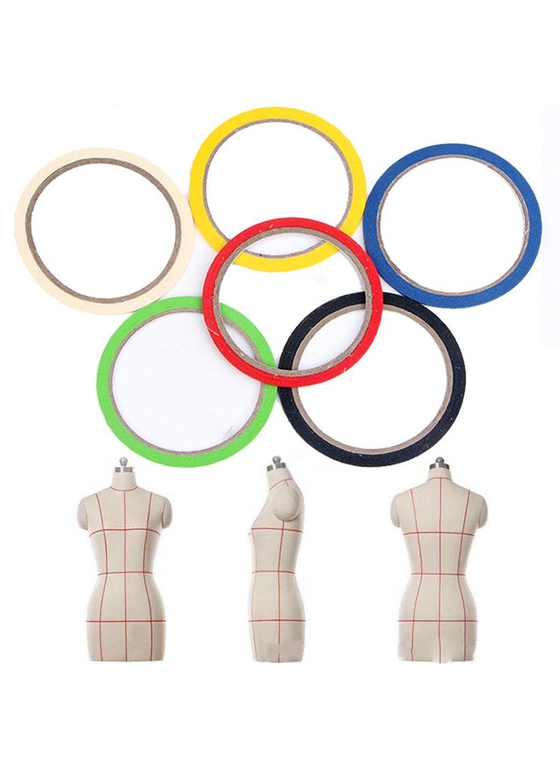 CALANDIS CALANDIS 10Pcs Draping Tape Mannequin Masking Tape SelfAdhesive Dress Form Red  - Image 3