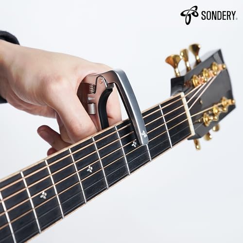 Sondery Capo Professional for Acoustic and Electric Guitars, Trigger Tension Adjustable - Image 5