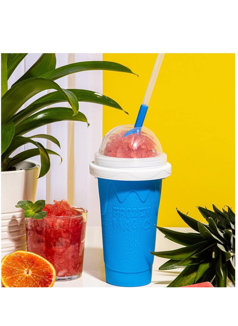 ELTRAZONE - Slushie Maker Cup, Magic Quick Frozen Smoothies Cup Double Layer Squeeze Cup Homemade Milk Shake Ice Cream Maker Cooling Cup DIY for FamilySlushie Maker Cup, Magic Quick Frozen Smoothies Cup Double Layer Squeeze Cup Homemade Milk Shake Ice Cream Maker Cooling Cup DIY for Family - Image 1