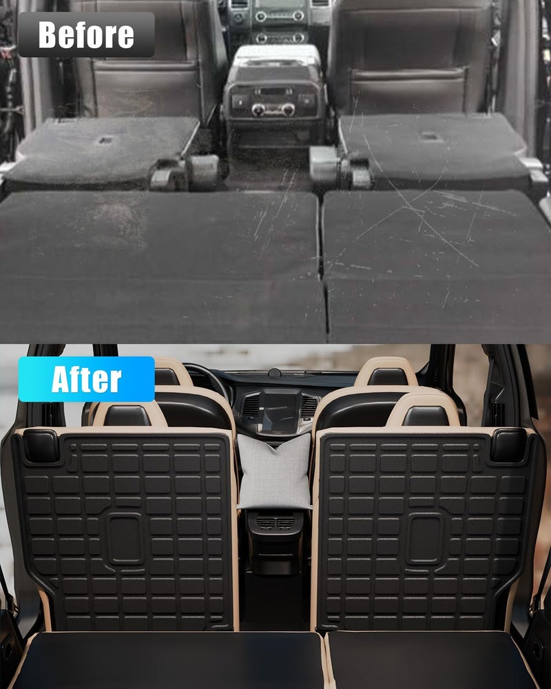 Dattumar Back Seat Cover Protector Compatible with 2018-2025 Ford Expedition Lincoln Navigator 7-Seater (Not Fit 8 Seats) Kick Mats All Weather 2024 Expedition Accessories (2nd Row Backrest Mats) - Image 2