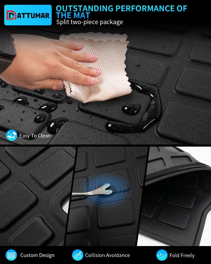 Dattumar Back Seat Cover Protector Compatible with 2018-2025 Ford Expedition Lincoln Navigator 7-Seater (Not Fit 8 Seats) Kick Mats All Weather 2024 Expedition Accessories (2nd Row Backrest Mats) - Image 4