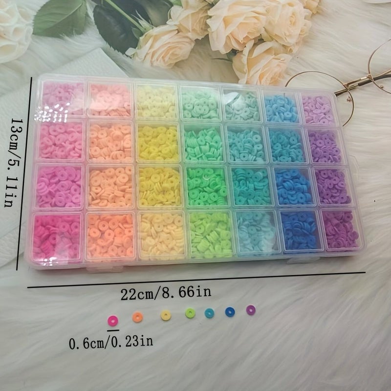مجموعة DIY مكونة من 28 شبكة خرز قوس قزح بحجم 6 مم لصنع الأساور والحلي والأعمال اليدوية - Image 4