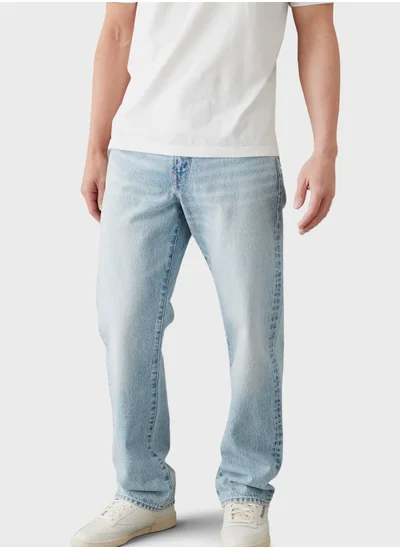 American Eagle Light Wash Straight Fit Jeans