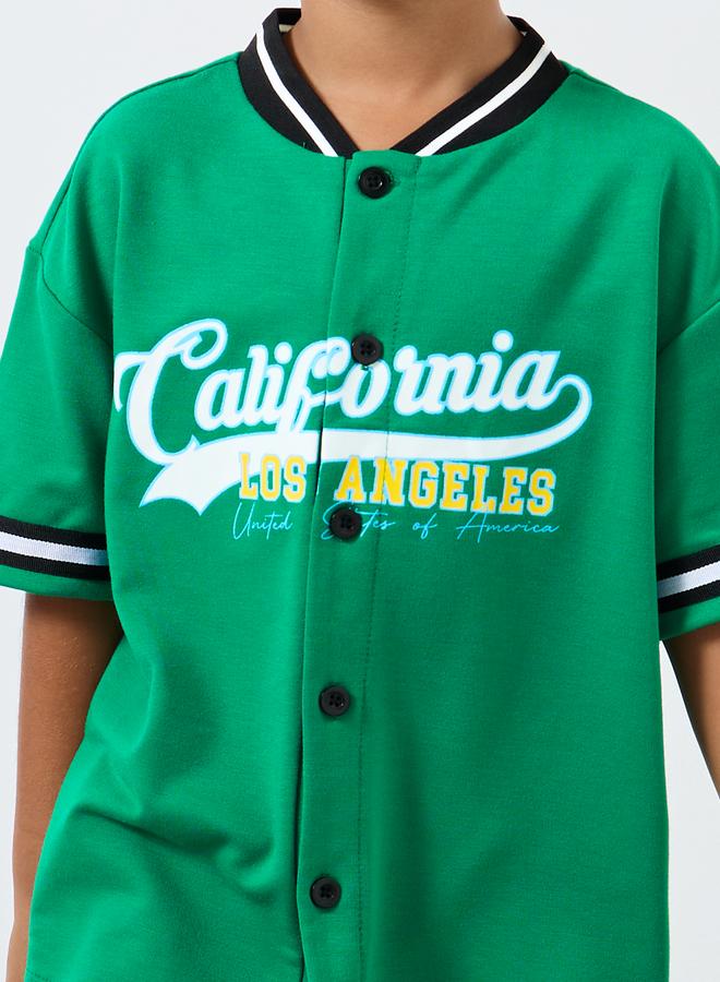 Styli Boys Green Graphic Print T-Shirt and Shorts Set - Image 3