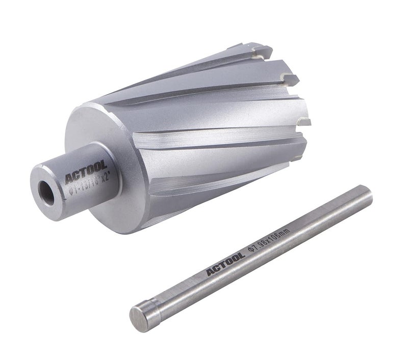 ACTOOL 1-13/16'' Diameter x 2'' Depth of Cut Carbide Tipped TCT ANNULAR Cutter with 3/4'' Weldon Shank - Image 3