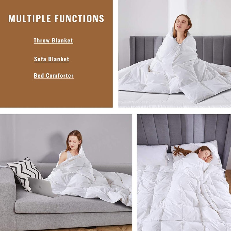 YRM Bedding's YRM Beddings 180 GSM Microfiber Lightweight Soft Fluffy Comforter Double Bed 90 x 100 All Weather Comforter AC ComforterBlanketQuiltRajai Dark Grey - Image 5