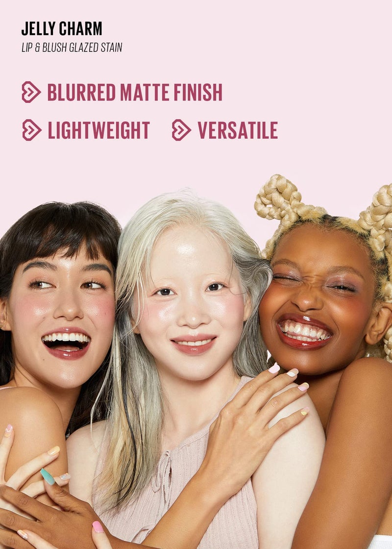 Kaja Lip & Blush - Jelly Charm 05 Peach Fizz | with Keychain, Triple Berry Complex, Lemon Fruit Extract & Olive Squalane, Hydrating, Long Lasting Tint, Lightweight, Creamy Cream Tinted Type, 0.17 Oz - Image 3