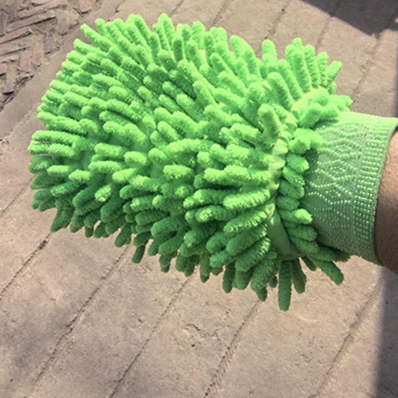 general Chenille Car Wash Gloves - Thickened Coral Fiber Cleaning Mitts for Auto Care - Image 1